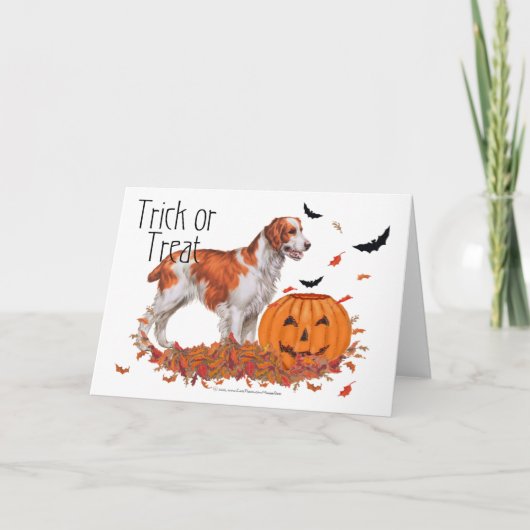 Brittany Halloween Karte (Vorderseite)