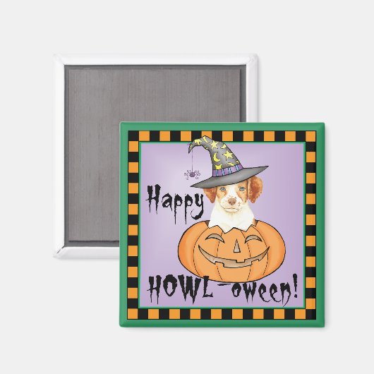 Brittany Halloween Magnet (Vorderseite/Rückseite)