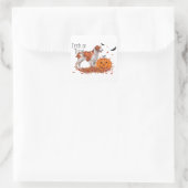 Brittany Halloween Quadratischer Aufkleber (Tasche)