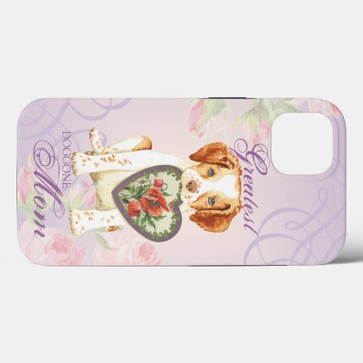 Brittany Heart Mama Case-Mate iPhone Hülle (Rückseite (Horizontal))