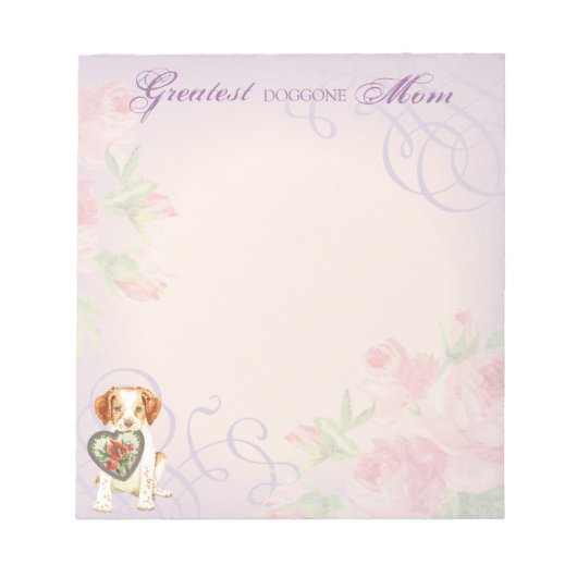 Brittany Heart Mama Notizblock (Vorderseite)