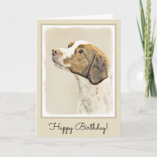 Brittany-Malerei - Süße originale Hundekunst Karte