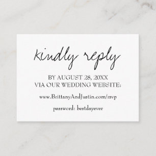 Brittany Modern Calligraphy Wedding Website UAWG Begleitkarte