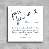 Brittany Modern Navy Blue Fun Fakt #2 Hochzeit Serviette