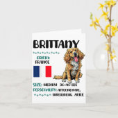 Brittany Origin Funny Brittany Dog Lover  Karte (Gelbe Blume)