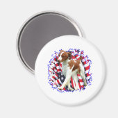 Brittany Patriot Magnet (Vorderseite/Rückseite)