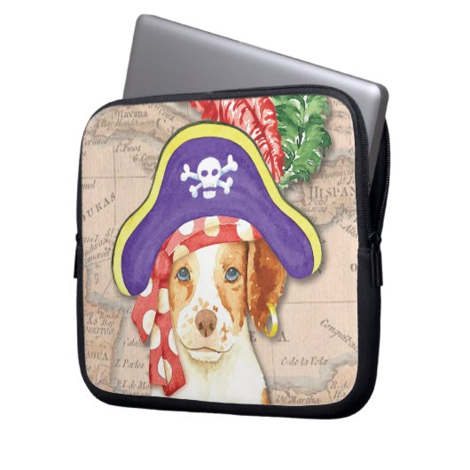Brittany Pirate Laptopschutzhülle (Vorderseite Links)
