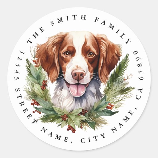 Brittany Round Stickers (Vorderseite)