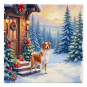 Brittany Rustic Cabin Christmas Winter Art Poster (Vorderseite)