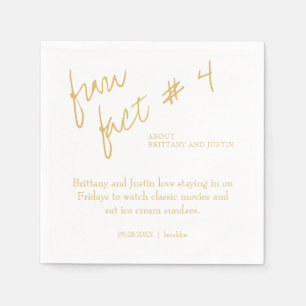 Brittany Simple Gold Fun Fakt #4 Wedkins Napkins Serviette