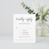 Brittany Simple Modern Calligraphy Song Request RSVP Karte (Stehend Vorderseite)