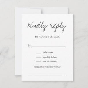 Brittany Simple Modern Calligraphy Song Request RSVP Karte