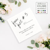 Brittany Simple Schwarz-weiß Fun Fakt 3 Hochzeit Serviette