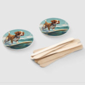 Brittany Spanel Beach Surfmalerei Fächer (Non-assembled)