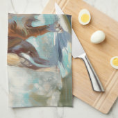 Brittany Spanel Beach Surfmalerei Geschirrtuch (Viertel Falte)