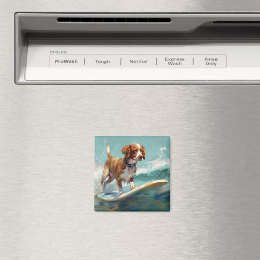 Brittany Spanel Beach Surfmalerei Magnet (In Situ (Geschirrspüler))