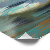 Brittany Spanel Beach Surfmalerei Poster (Ecke)