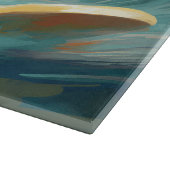 Brittany Spanel Beach Surfmalerei Schneidebrett (Ecke)