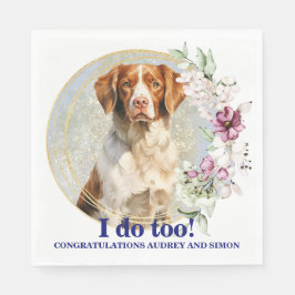 Brittany Spanel I Do Too Napkins mit Hogs Foto Serviette