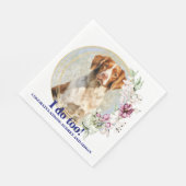 Brittany Spanel I Do Too Napkins mit Hogs Foto Serviette (Ecke)