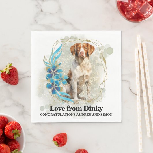 Brittany Spanel I Do Too Napkins mit Hogs Foto Serviette (Beispiel)