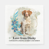 Brittany Spanel I Do Too Napkins mit Hogs Foto Serviette (Vorderseite)