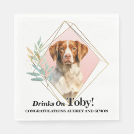 Brittany Spanel I Do Too Napkins mit Hogs Foto Serviette
