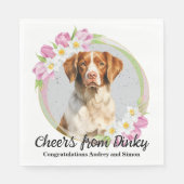 Brittany Spanel I Do Too Napkins mit Hogs Foto Serviette (Vorderseite)