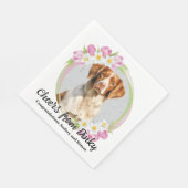 Brittany Spanel I Do Too Napkins mit Hogs Foto Serviette (Ecke)