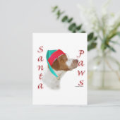 Brittany Spanel Santa Paws Feiertagspostkarte (Stehend Vorderseite)