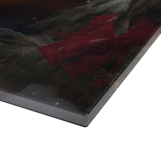 Brittany Spanel Snowy Sleigh Weihnachtsdekor Schneidebrett (Ecke)