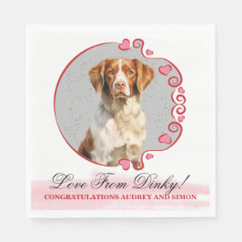 Brittany Spanel Wedding Napkins mit Hunden Foto Serviette