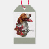 Brittany Spanel Weihnachtsgeschenke Tags Geschenkanhänger (Rückseite)