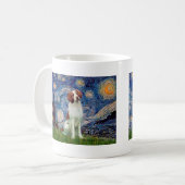 Brittany Spaniel 3 - Starry Night Kaffeetasse (Vorderseite Links)