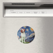 Brittany Spaniel 3 - Starry Night Magnet (In Situ (Geschirrspüler))