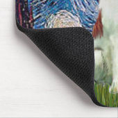 Brittany Spaniel 3 - Starry Night Mousepad (Ecke)