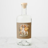 Brittany Spaniel Alkoholflaschenetikett (Vorderseite)