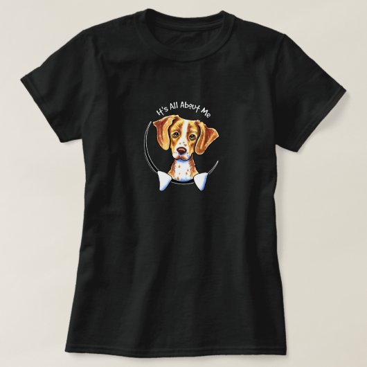 Brittany Spaniel alles über mich T-Shirt (Design vorne)