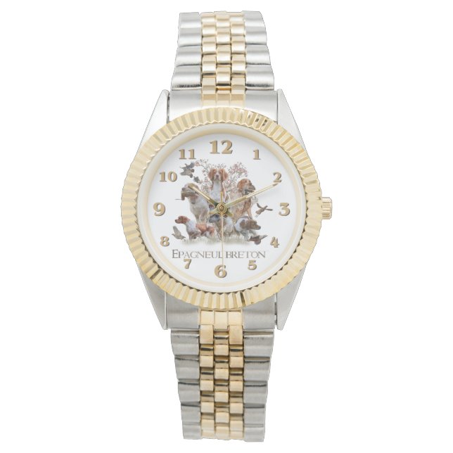 Brittany Spaniel   Armbanduhr (Vorderseite)