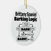 Brittany Spaniel Barking Logic Keramik Ornament (Rechts)