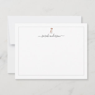 Brittany Spaniel Border Personalized Mitteilungskarte