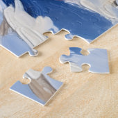 Brittany Spaniel Chasing Christmas Ornament Hat Puzzle (Seite)