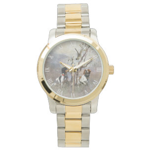 Brittany Spaniel Clock Armbanduhr