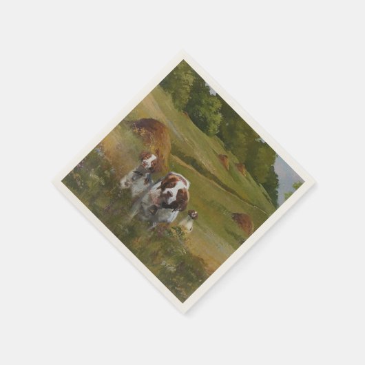 Brittany Spaniel Clock Serviette (Ecke)