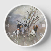 Brittany Spaniel Clock Uhr (Vorderseite)