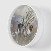 Brittany Spaniel Clock Uhr (Winkel)
