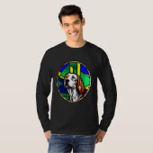 Brittany Spaniel - Colorful Stained Glass_3 T-Shirt (Vorne ganz)