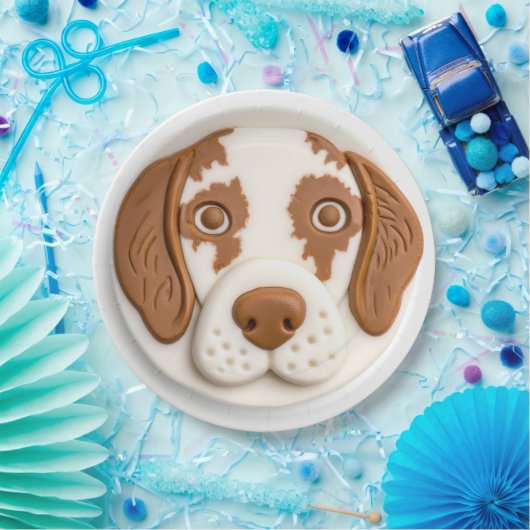Brittany Spaniel Dog 3D Inspiriert Pappteller (Party)