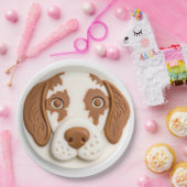 Brittany Spaniel Dog 3D Inspiriert Pappteller (Party)