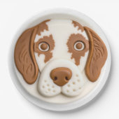 Brittany Spaniel Dog 3D Inspiriert Pappteller (Vorderseite)